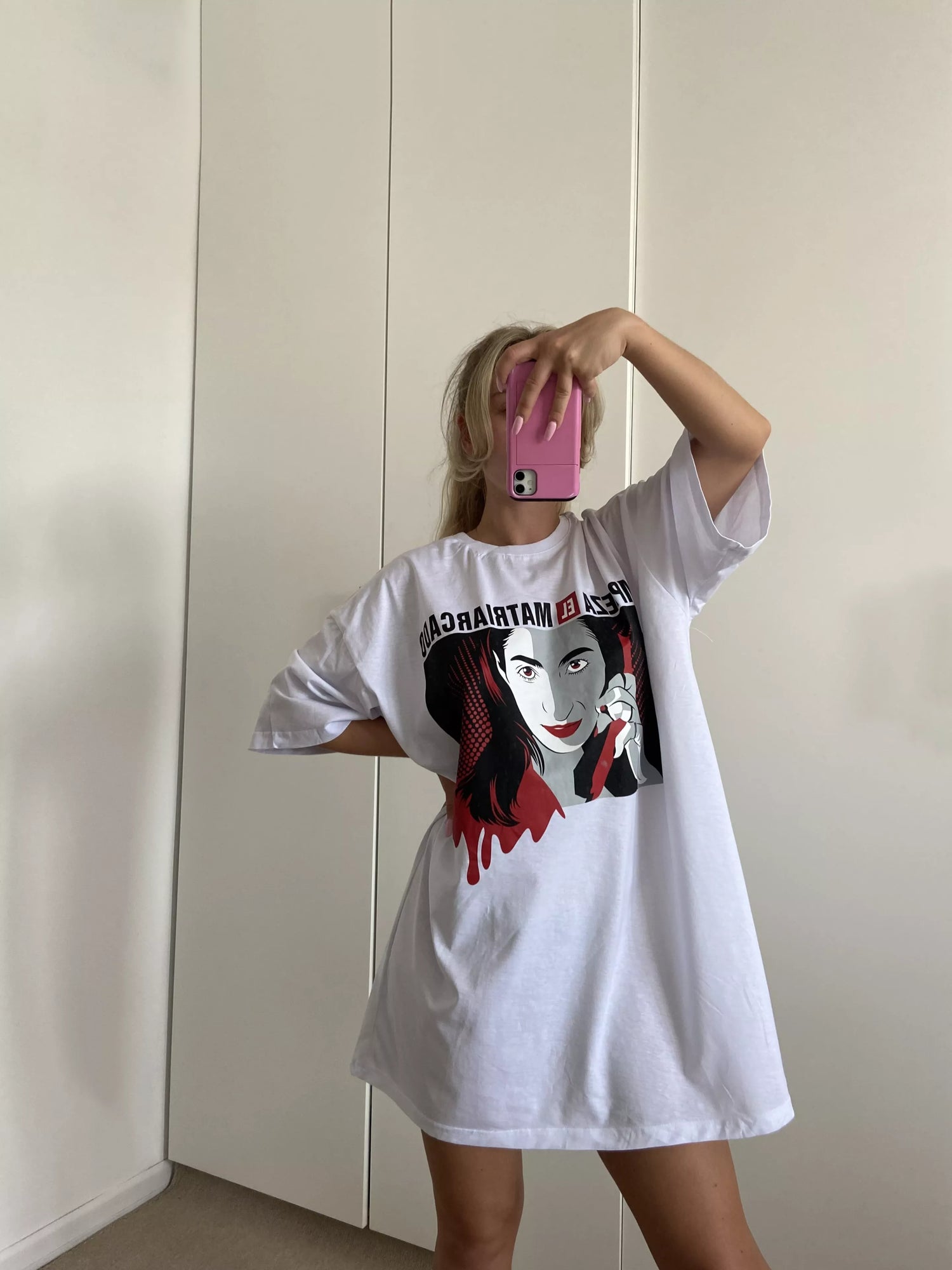 Sieviešu liela izmēra balts T-krekls Nairobi