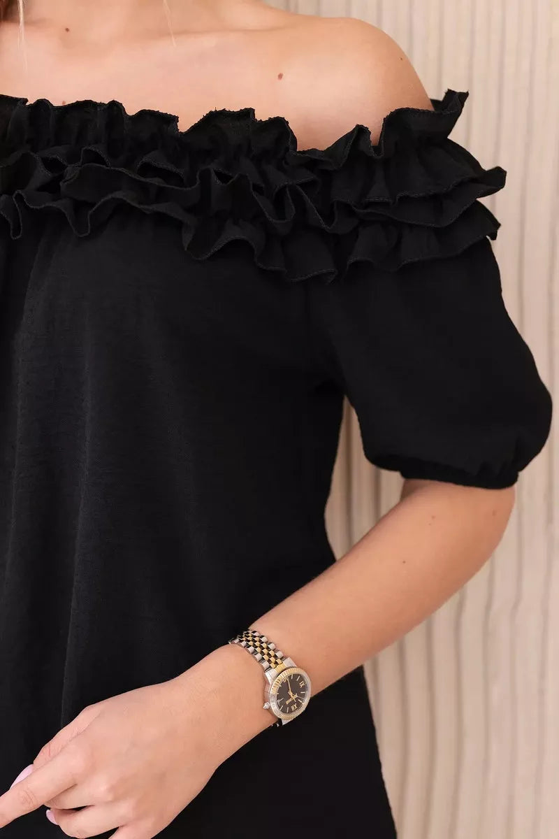 Sieviešu melna blūze Lorena