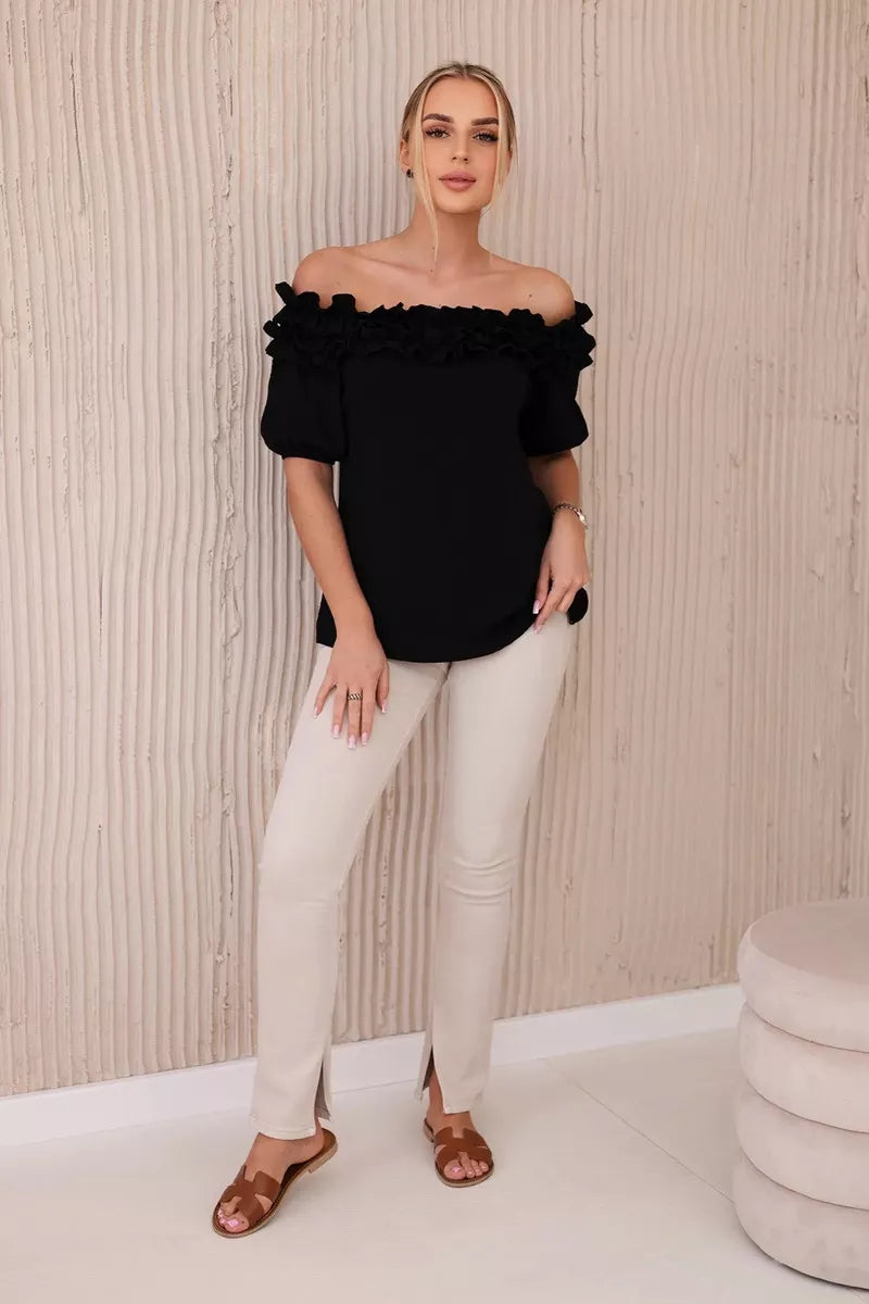 Sieviešu melna blūze Lorena