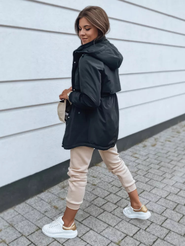 Sieviešu melna jaka Golir