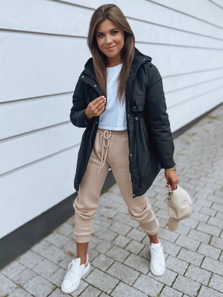 Sieviešu melna jaka Golir