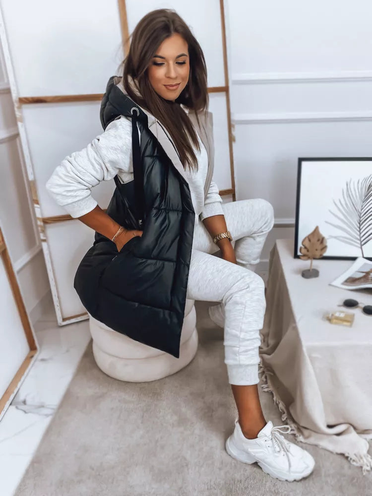 Sieviešu melni pelēka veste Rosi