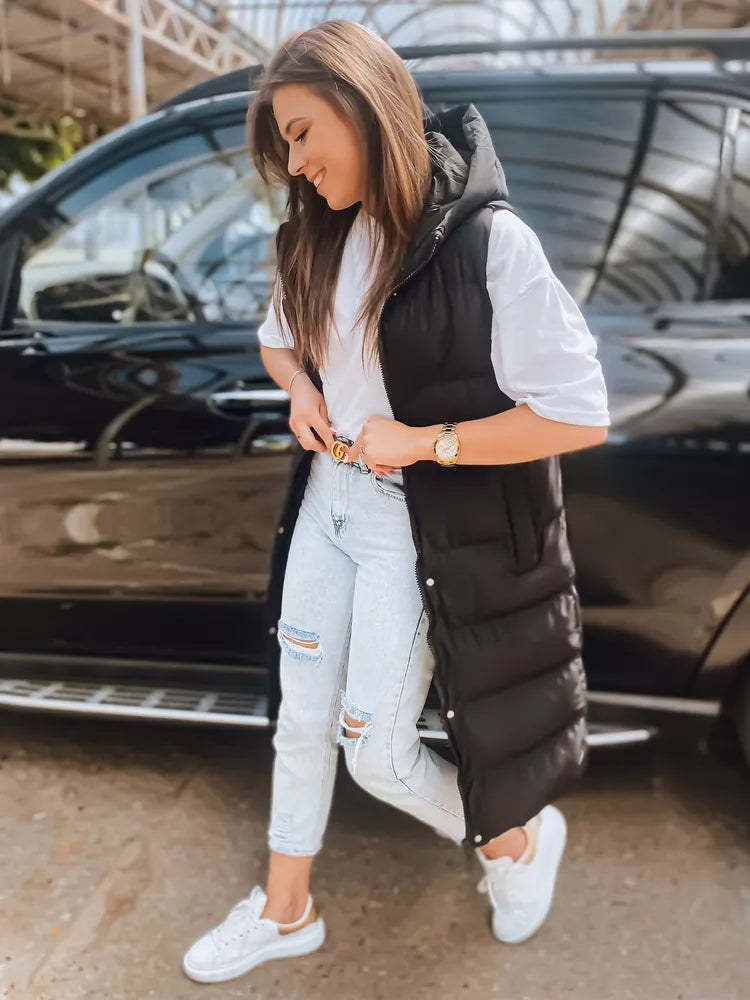 Melna sieviešu veste ar kapuci Luves