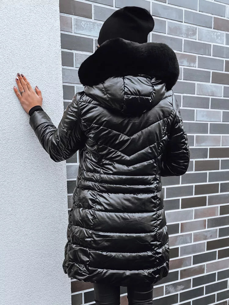 Sieviešu melna ziemas jaka Dona