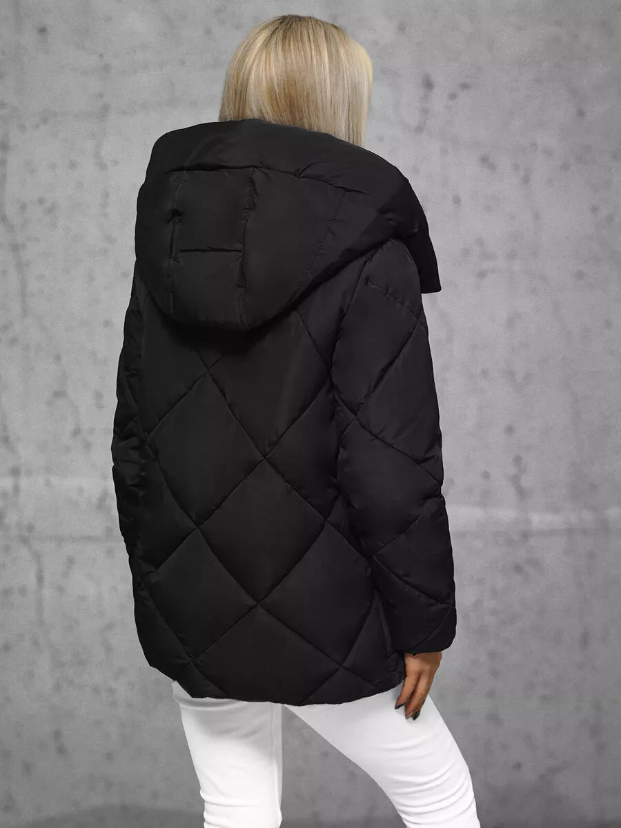 Sieviešu melna ziemas jaka Roma