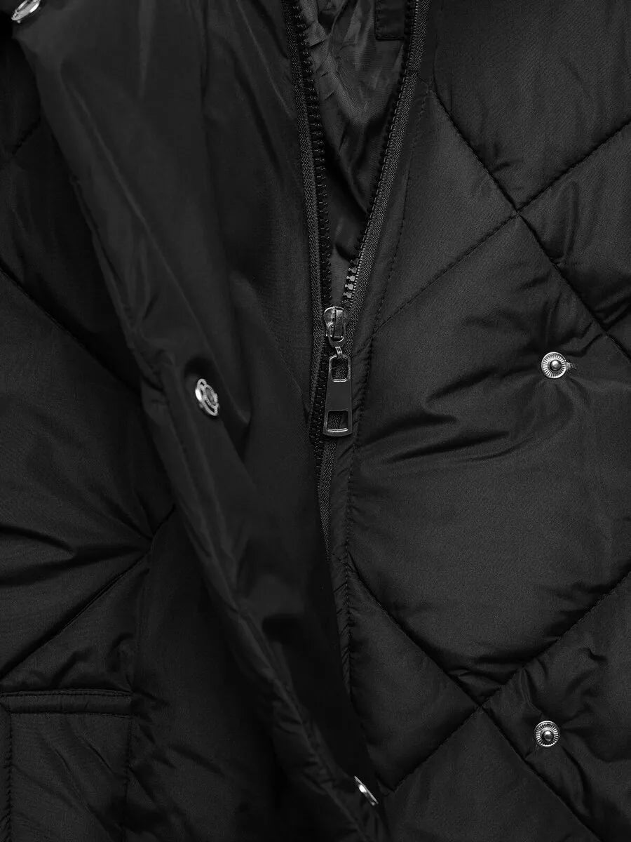 Sieviešu melna ziemas jaka Roma