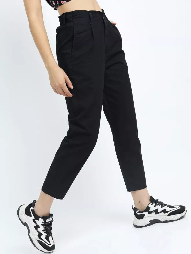 Sieviešu melnas džinsa bikses Itemo