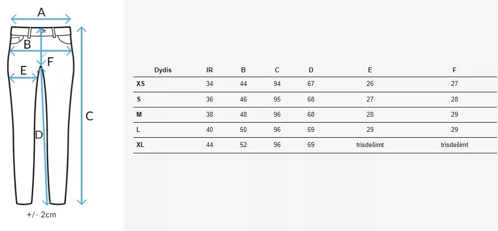 Sieviešu melnas džinsa bikses Itemo