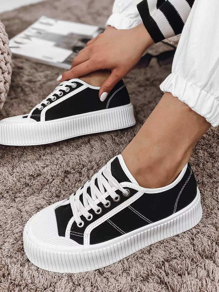 Sieviešu melnas ikdienas kurpes Opin