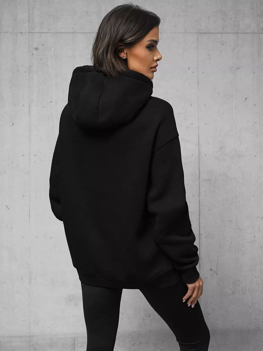 Sieviešu melns džemperis Broken