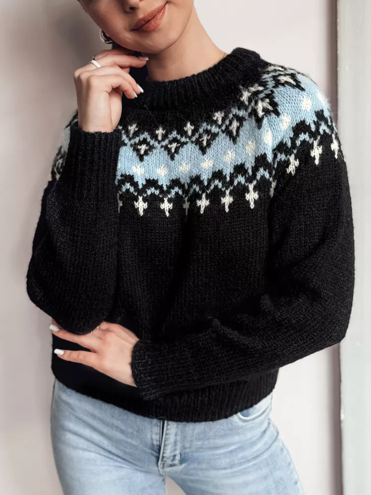 Sieviešu melns džemperis Dova