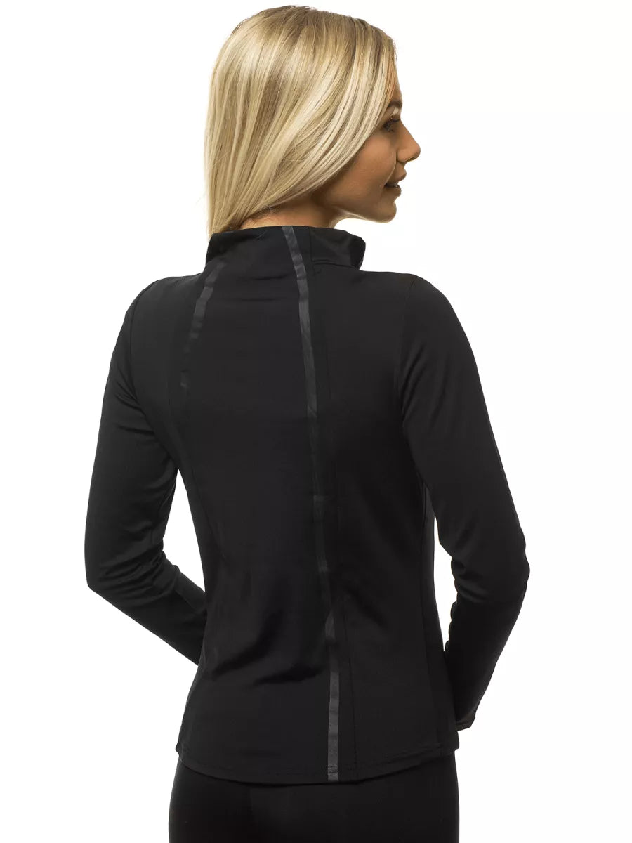 Sieviešu melns džemperis Sater