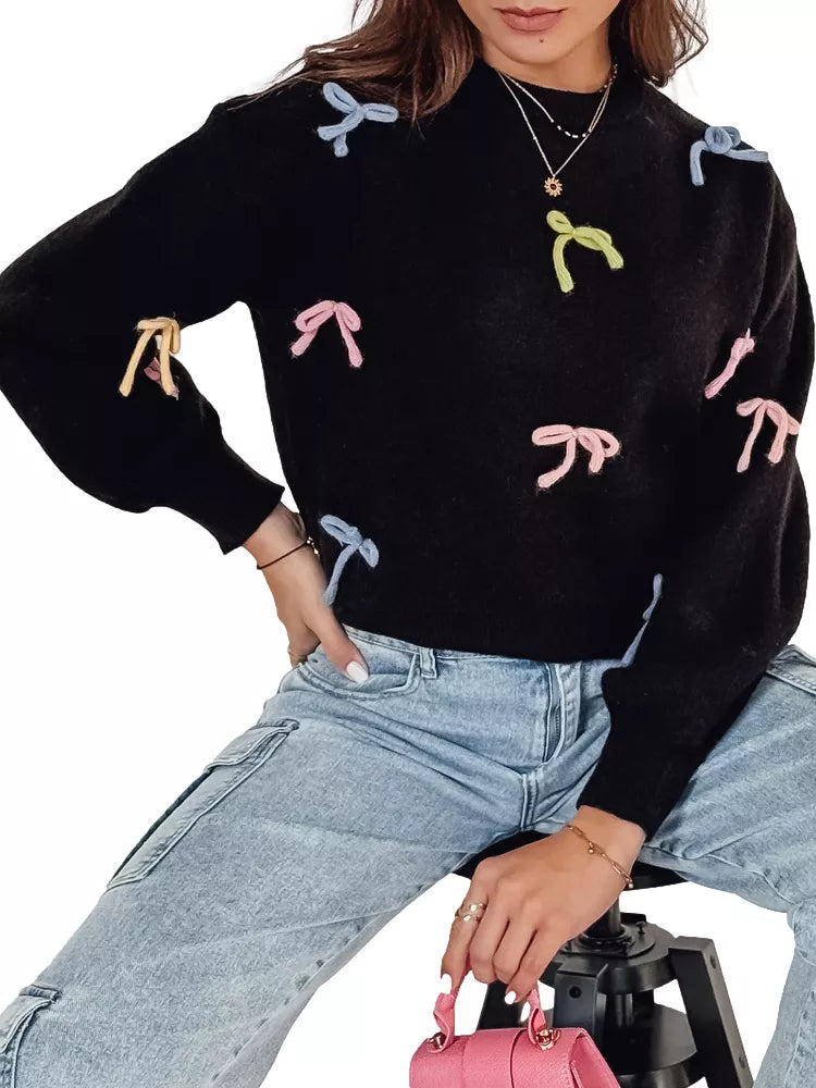 Sieviešu melns džemperis Tula