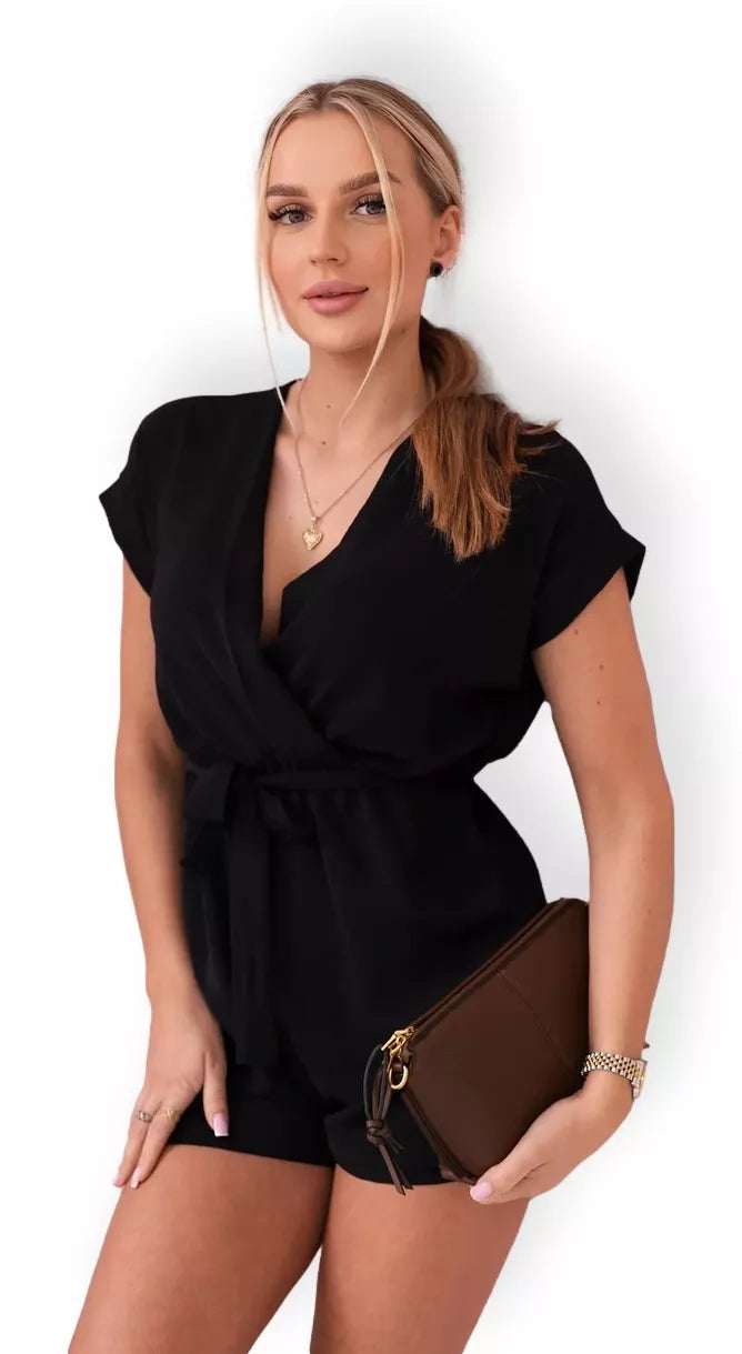 Sieviešu melnais kombinezons Nicolette