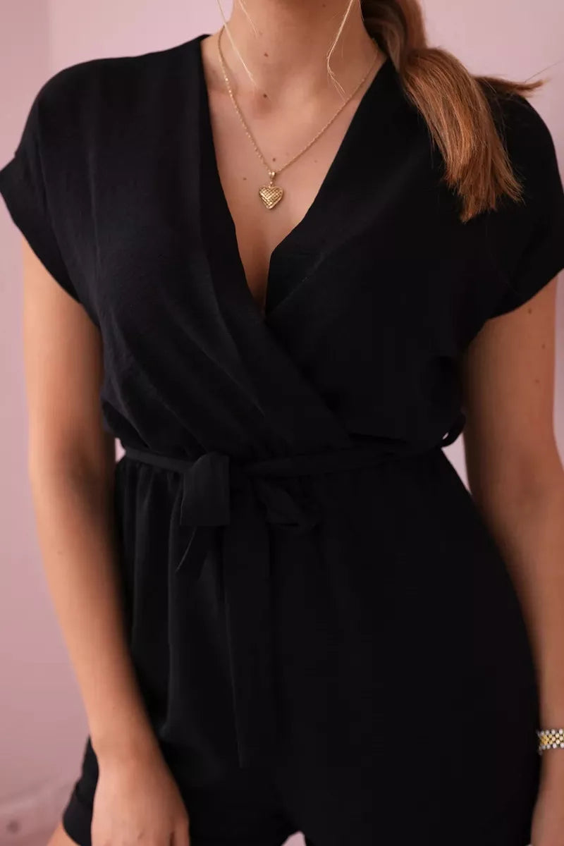 Sieviešu melnais kombinezons Nicolette