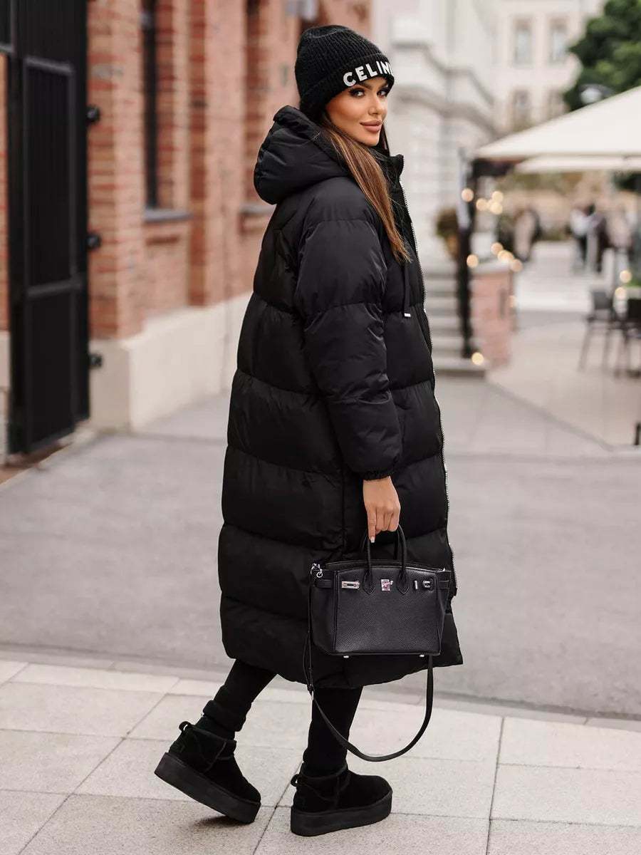 Sieviešu melns mētelis Izabel