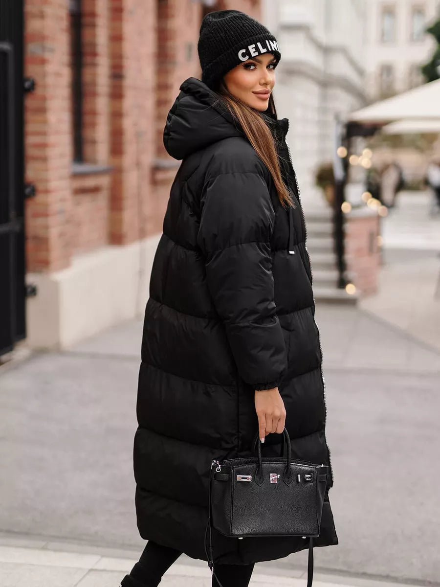 Sieviešu melns mētelis Izabel