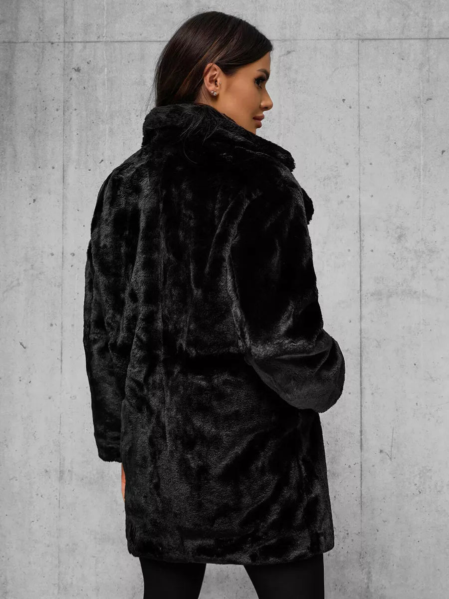 Sieviešu melns mētelis Klara