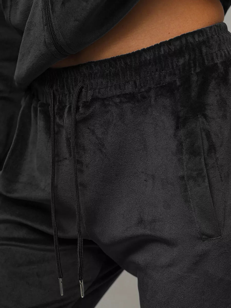 Sieviešu melns velūra komplekts Softi