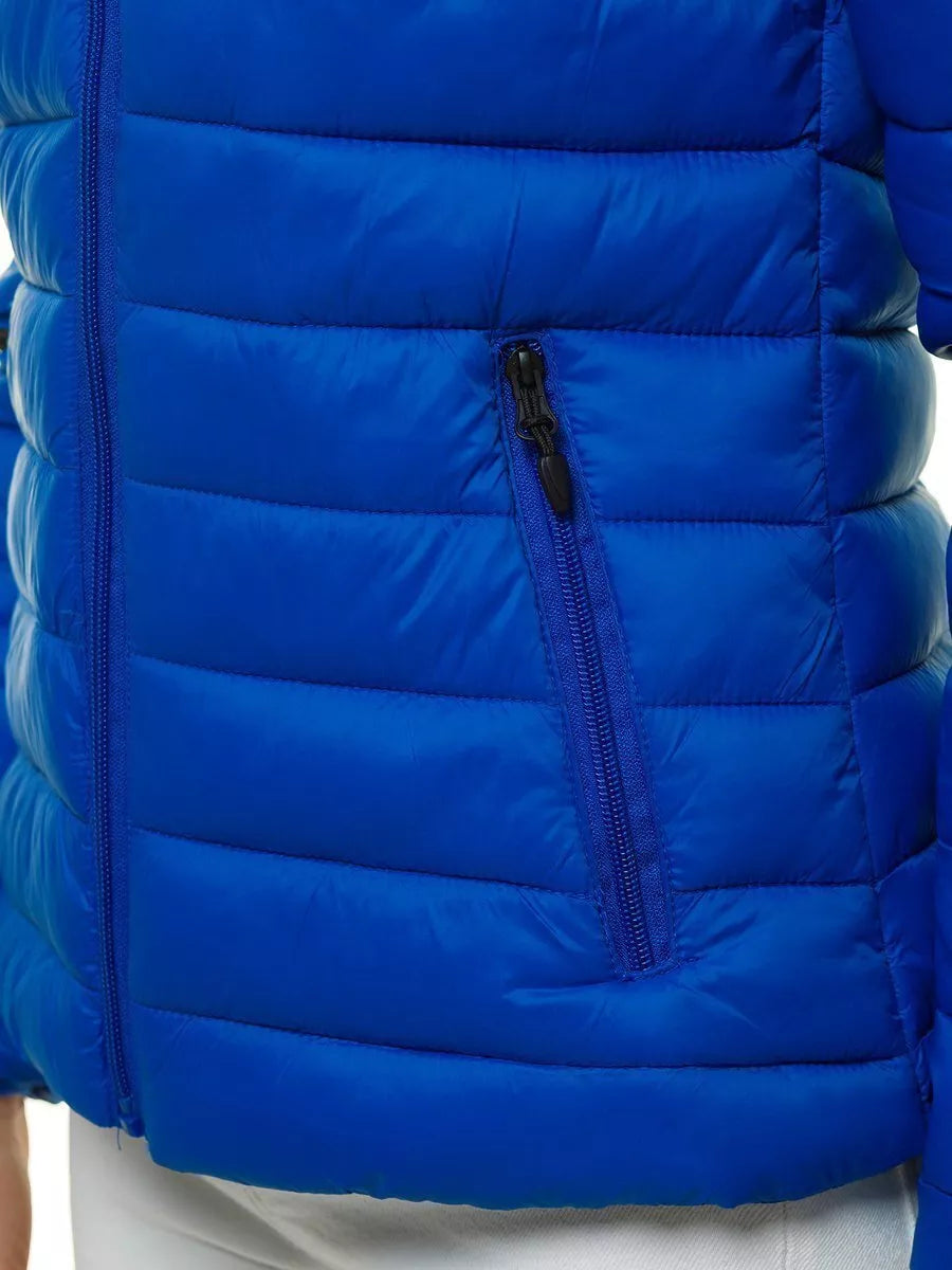 Spilgti zila sieviešu pavasara jaka Doli