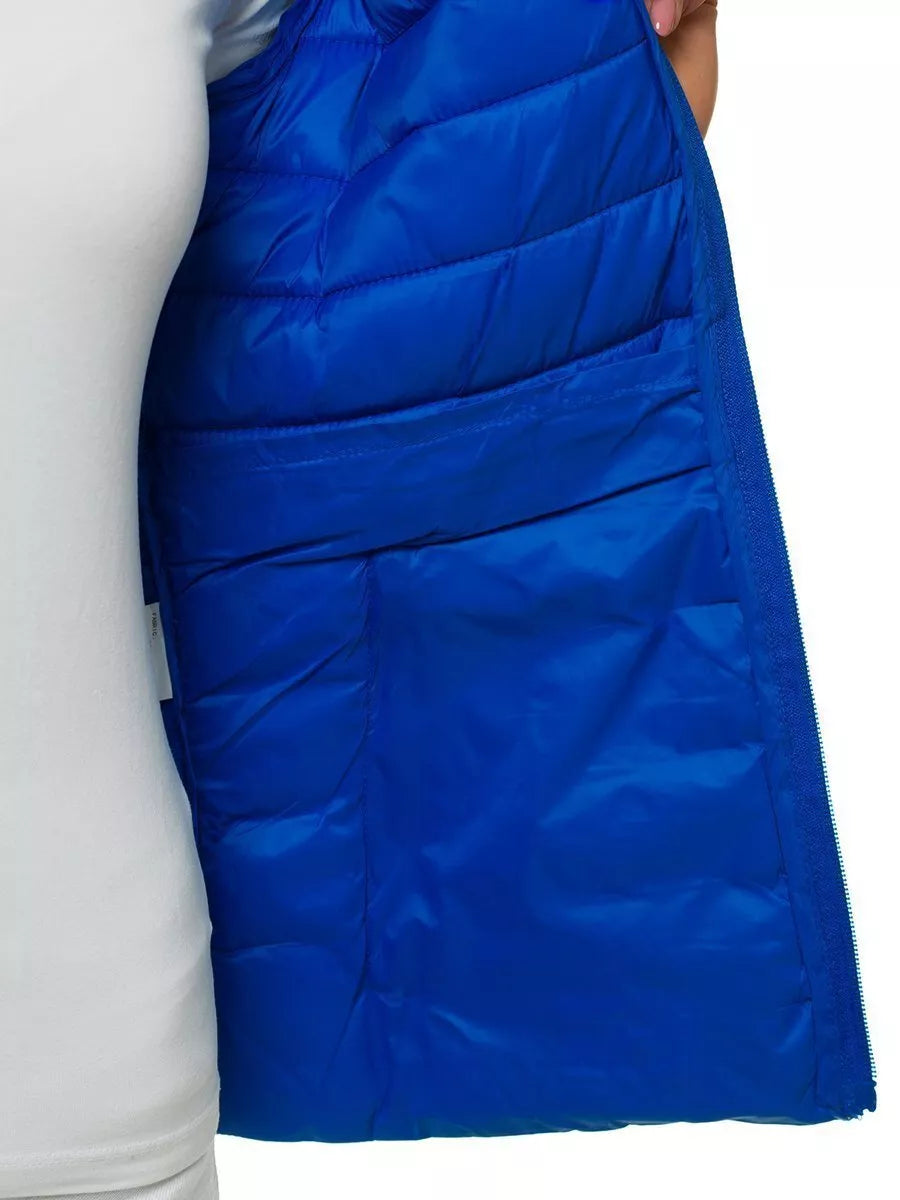 Spilgti zila sieviešu pavasara jaka Doli