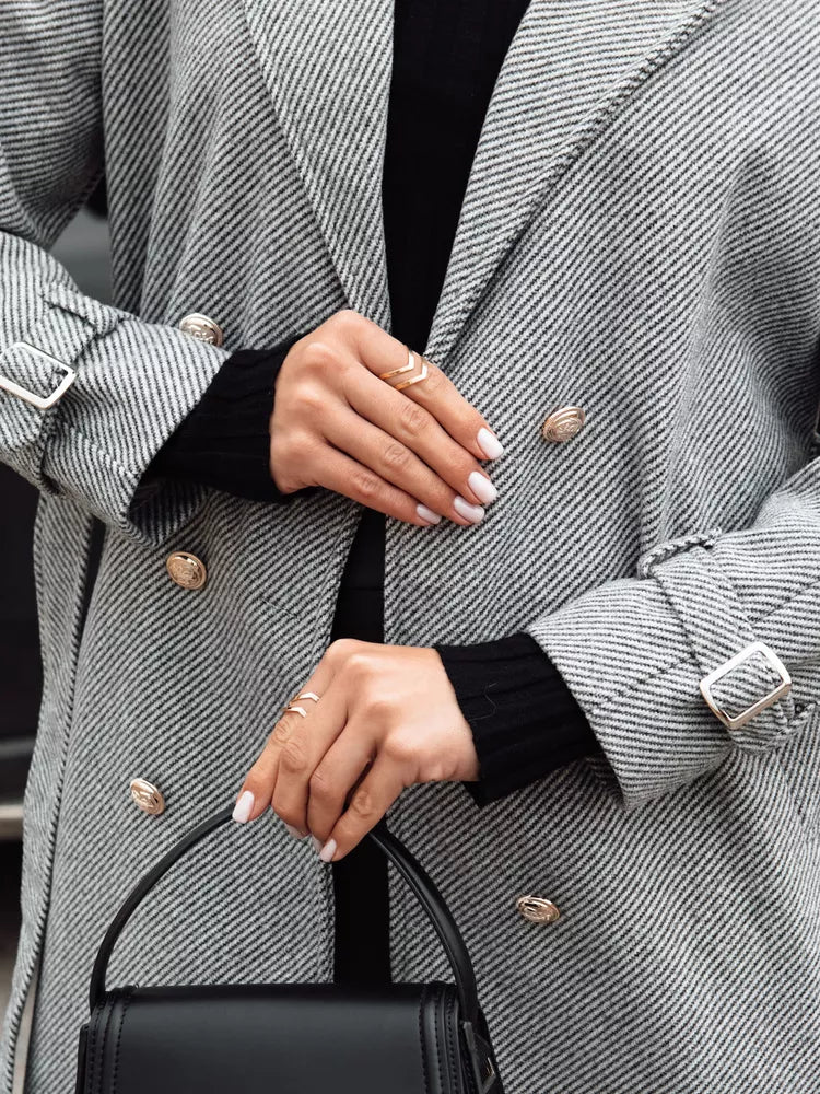 Sieviešu pelēks mētelis Cameli