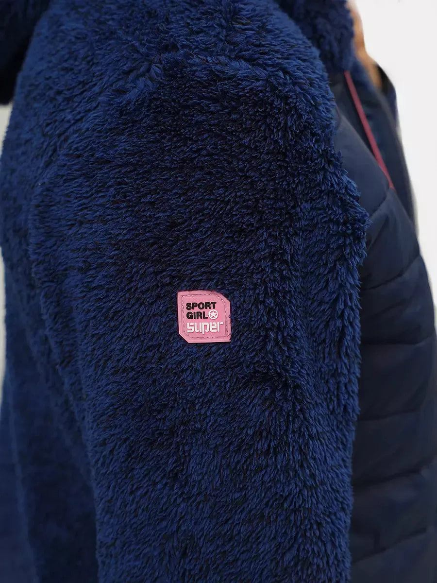 Sieviešu plāna tumši zila dūnu jaka Amor