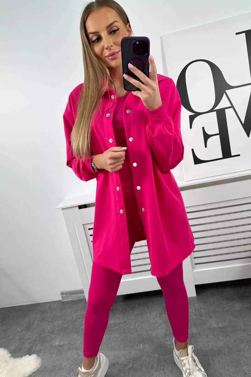 Sieviešu rozā komplekts Triple