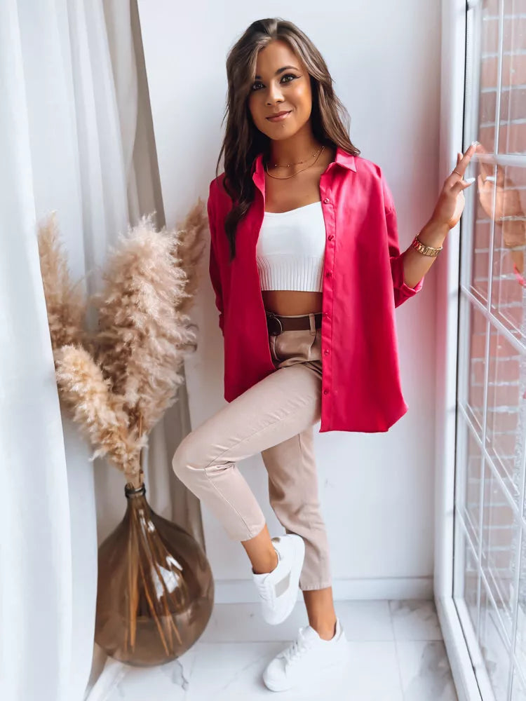 Sieviešu rozā krekls Ērts