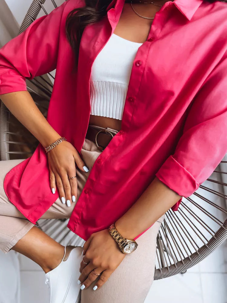 Sieviešu rozā krekls Ērts