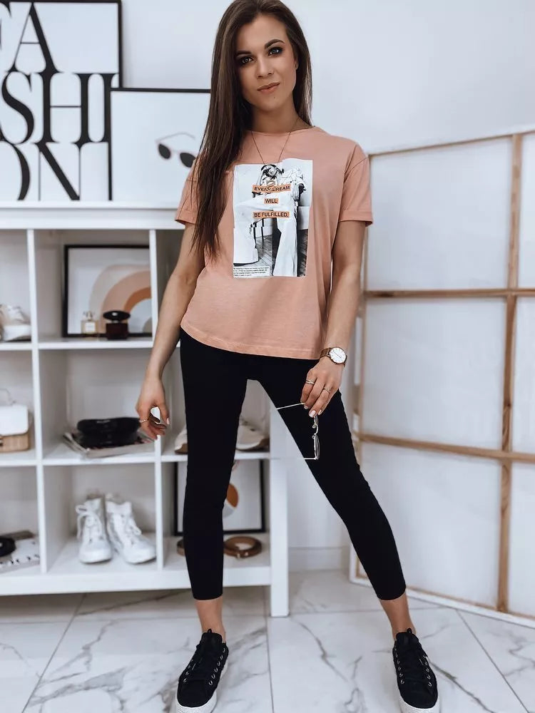 Sieviešu rozā T-krekls "Sapnis"