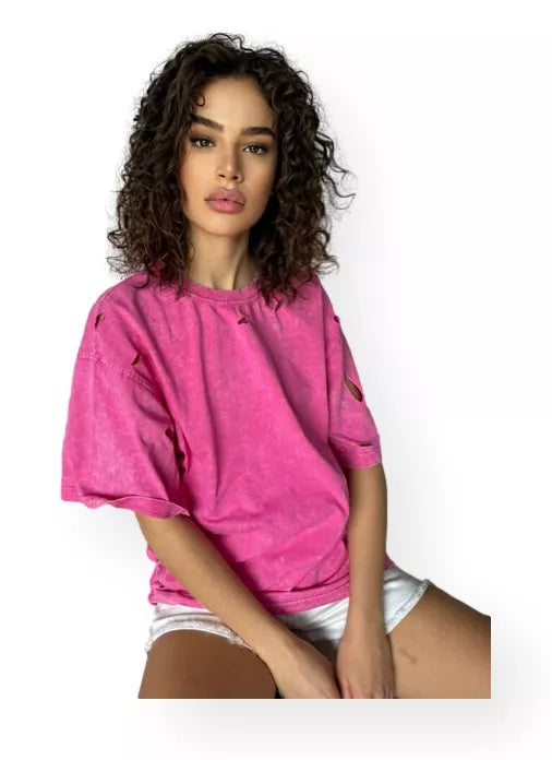Sieviešu rozā T-krekls Tubas