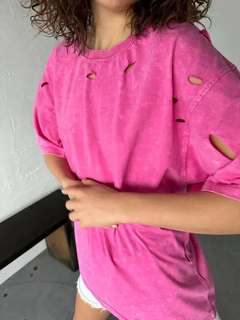 Sieviešu rozā T-krekls Tubas