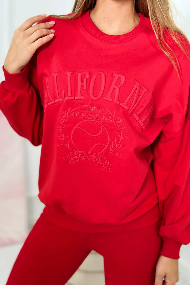 Sieviešu sarkans komplekts California