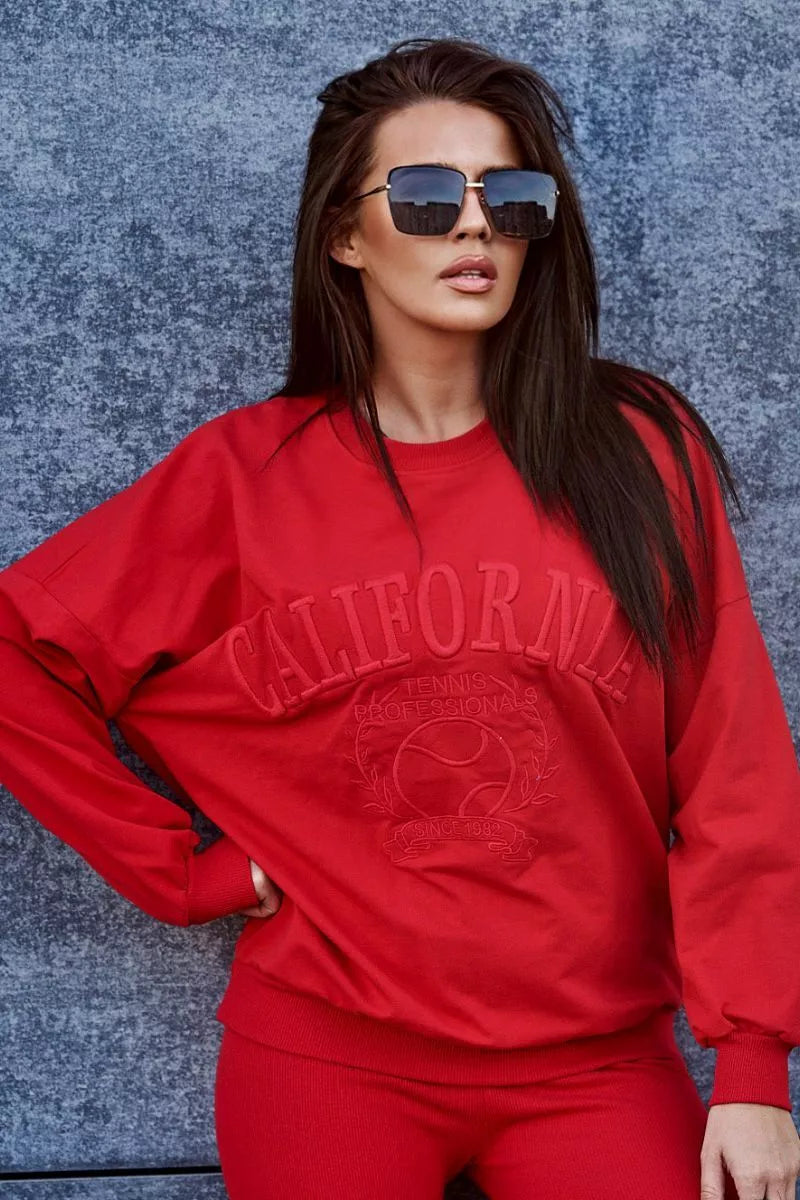 Sieviešu sarkans komplekts California