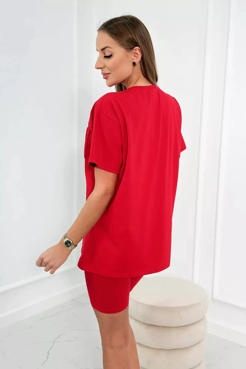 Sieviešu sarkanais komplekts Korina.