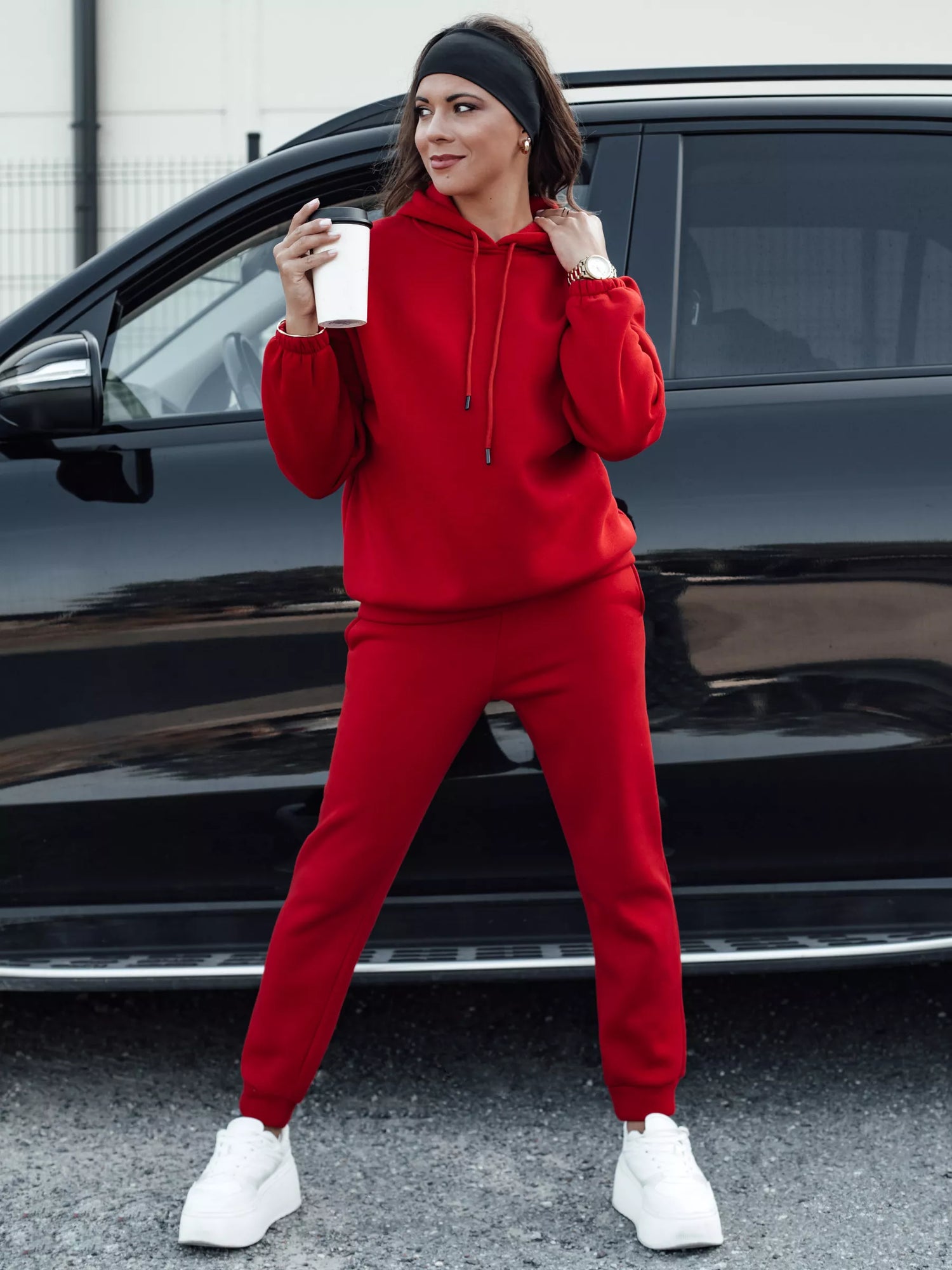 Sieviešu sarkanais komplekts Ksenia