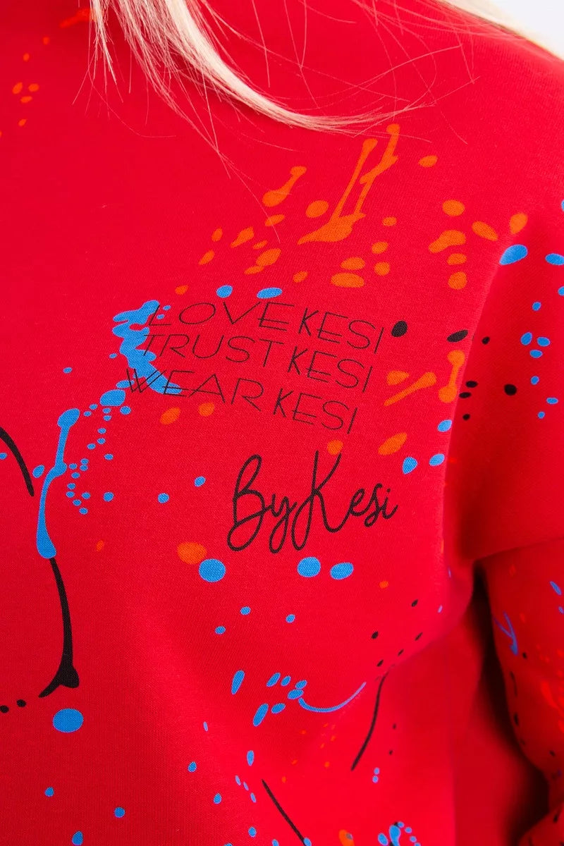 Sieviešu sarkanais komplekts Splash