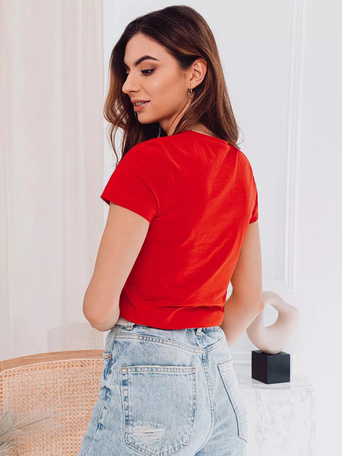 Sieviešu sarkans T-krekls Nova
