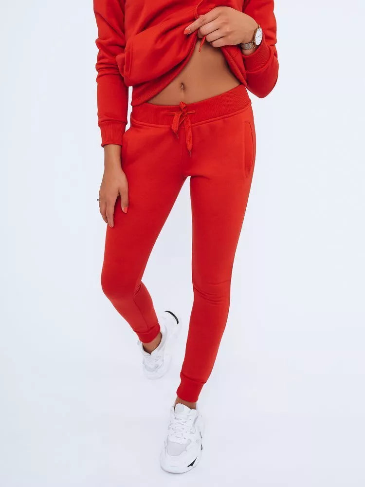 Sieviešu sarkanas ikdienas bikses Flor