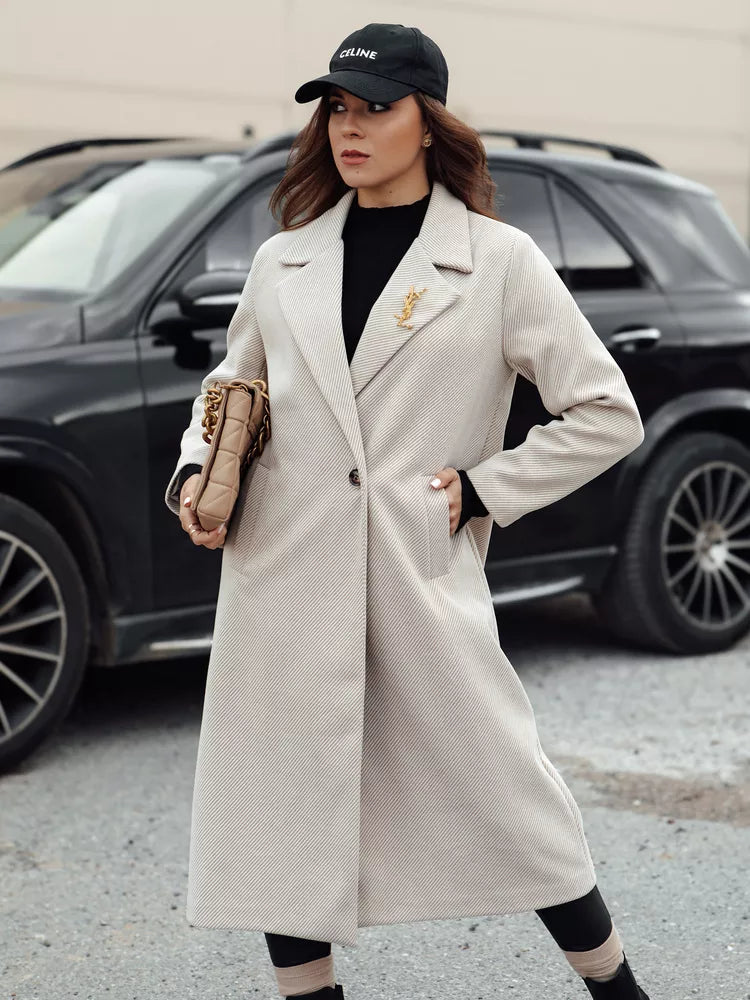 Sieviešu bēškrāsas mētelis Abel