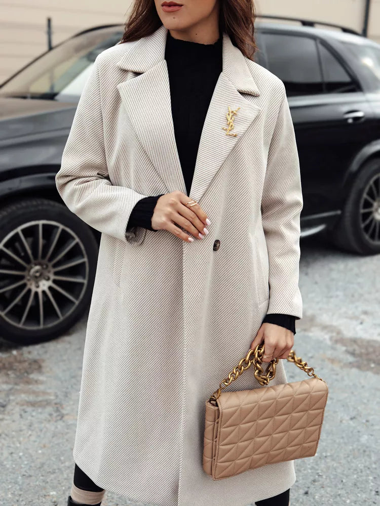 Sieviešu bēškrāsas mētelis Abel