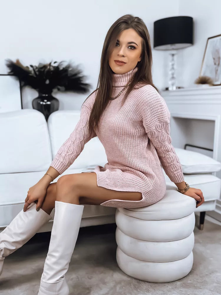 Sieviešu adīta rozā kleita Piron