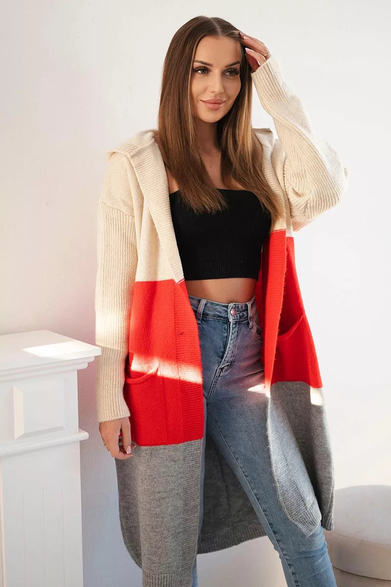 Sieviešu trīskrāsains kardigans Mune