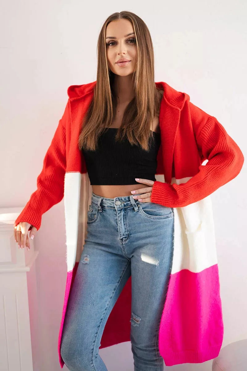 Sieviešu trīskrāsains kardigans Mune