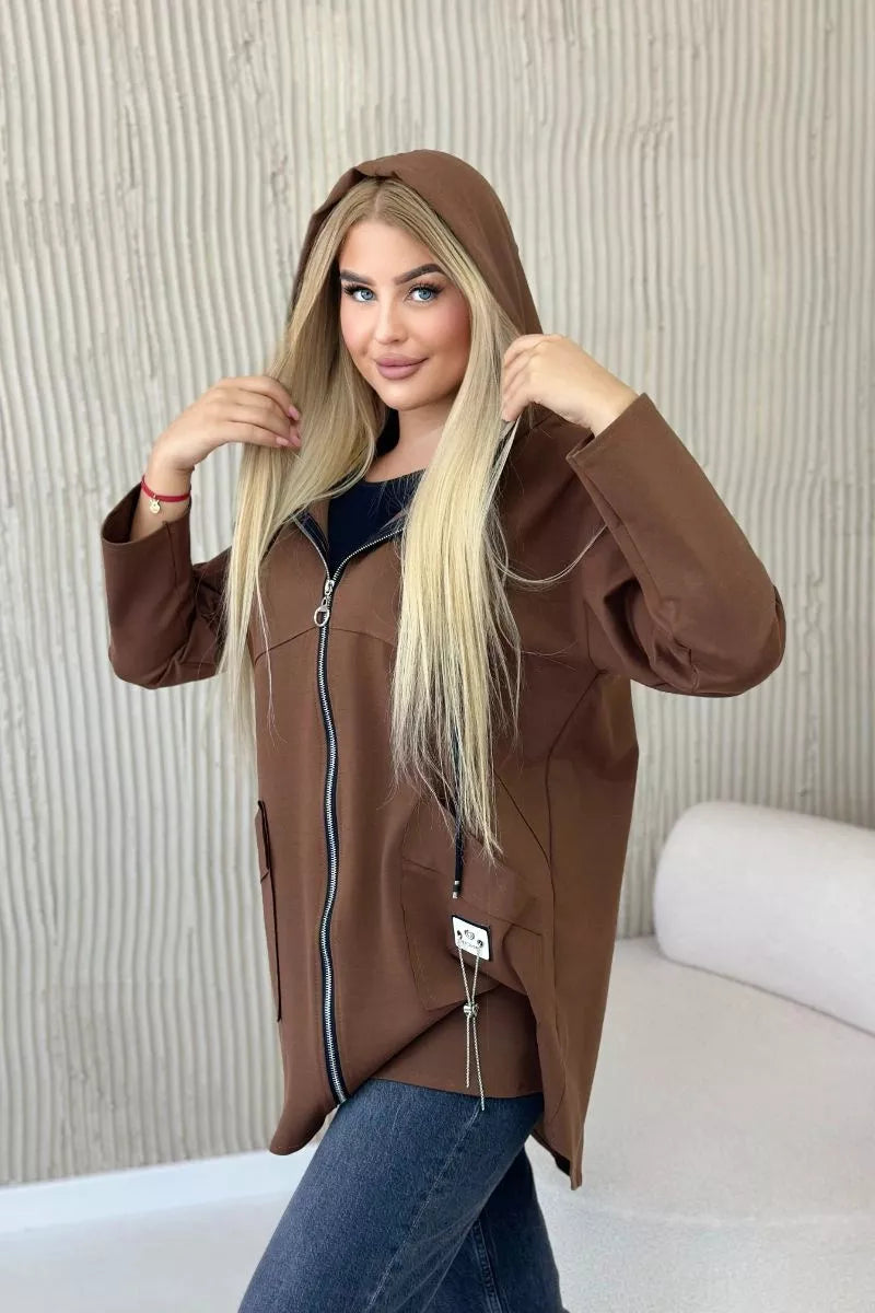 Sieviešu tumši brūns džemperis Milan