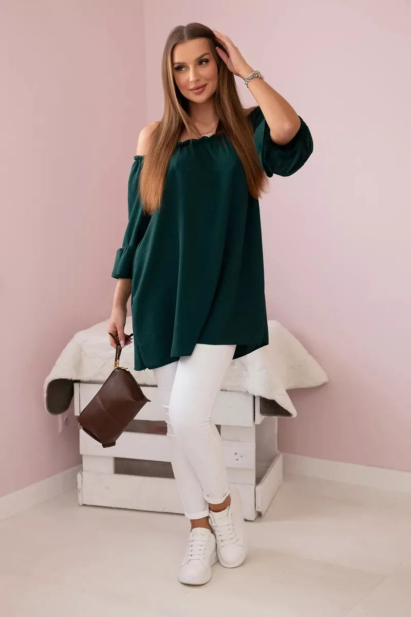 Sieviešu tumši zaļa blūze Lisa