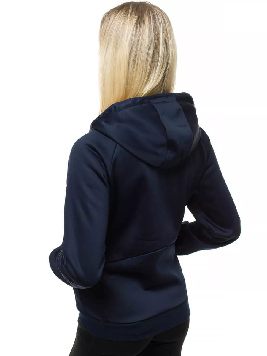 Sieviešu tumši zila jaka ar rozā detaļām Lepi