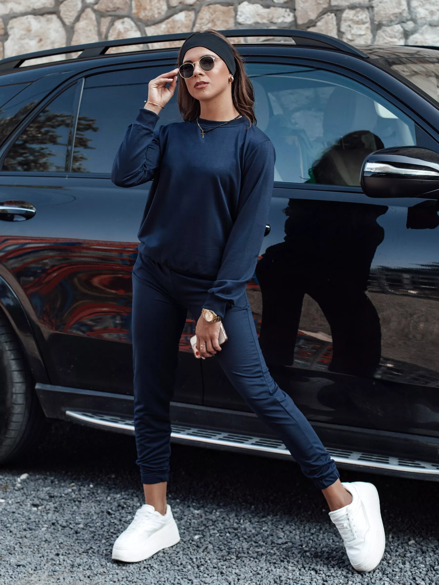 Sieviešu tumši zils komplekts Milin.