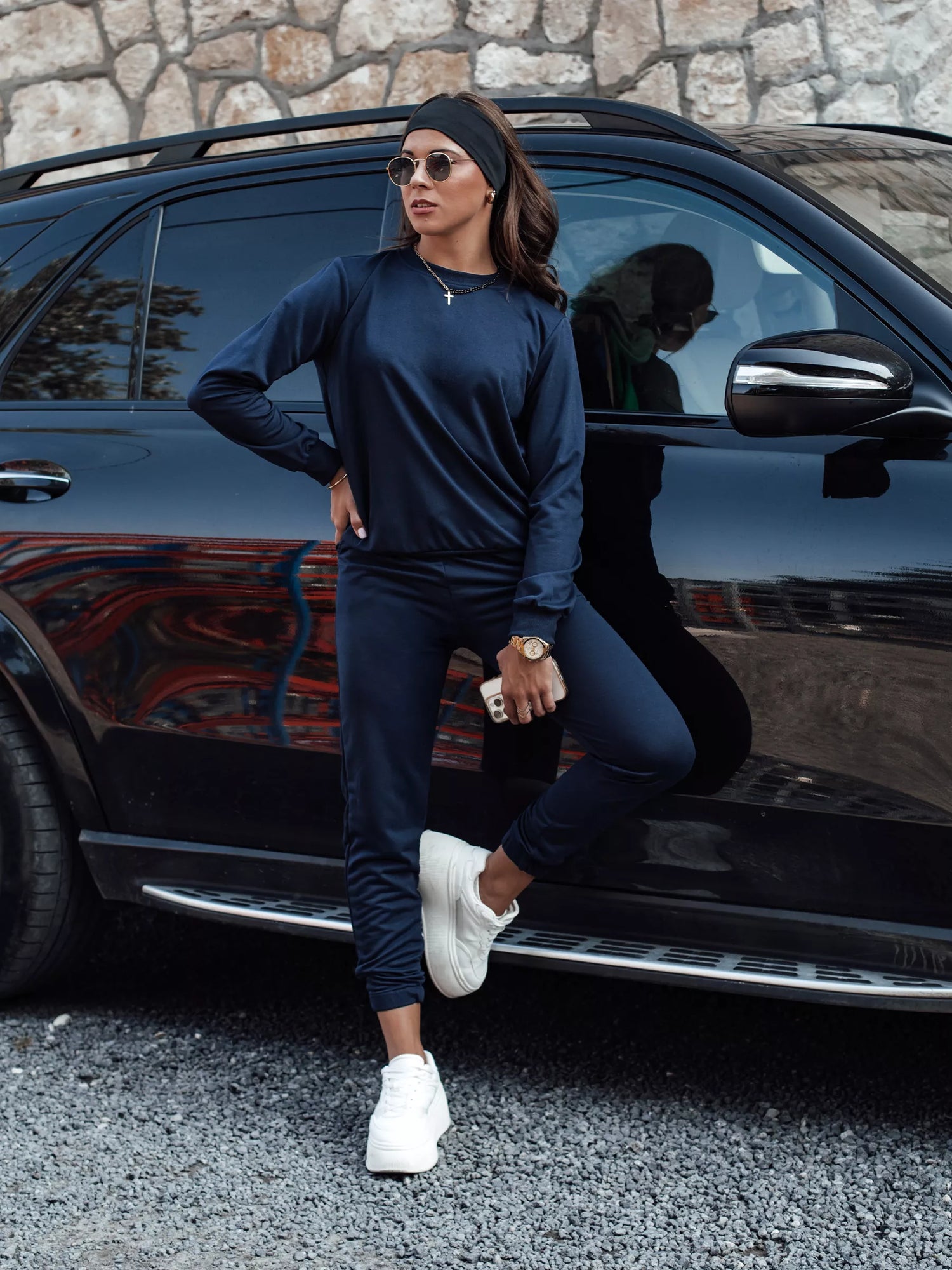 Sieviešu tumši zils komplekts Milin.